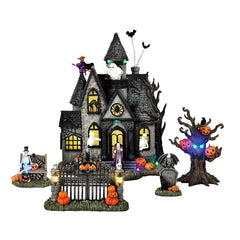 Berkley Jensen Resin Halloween Village Set of 5
