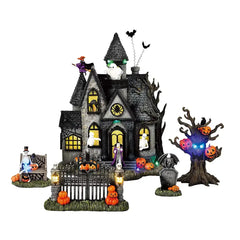 Berkley Jensen Resin Halloween Village Set of 5 - USA MEGA SHOP