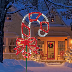 Berkley Jenson 16" Hi-Vibrant Candy Cane With Bow - USA MEGA SHOP