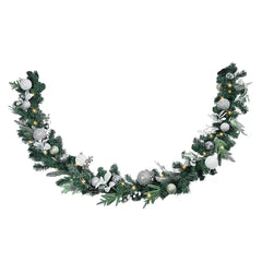 Berkley Jensen 9' Faux Floral Garland With LED Lights - USA MEGA SHOP