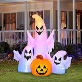 Gemmy Halloween Inflatable Spooky Ghost Trio - USA MEGA SHOP