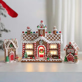 Berkley Jensen Clay Dough LED Gingerbread House -Set of 3 - USA MEGA SHOP