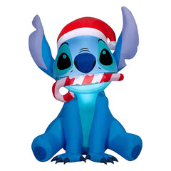 Disney Christmas 3' Inflatable Stitch in Santa Hat - USA MEGA SHOP