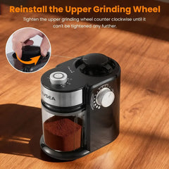 VAVSEA Burr Coffee Grinder, Electric Coffee Bean Grinder with 18 Precise Grind Settings, 3-18 Cup, for Espresso/Drip/Pour over/Cold Brew/French Press