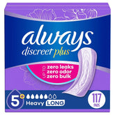 Always Discreet Adult Incontinence Pads, Heavy Absorbency, Long Length, Postpartum Pads, 117 ct. - USA MEGA SHOP