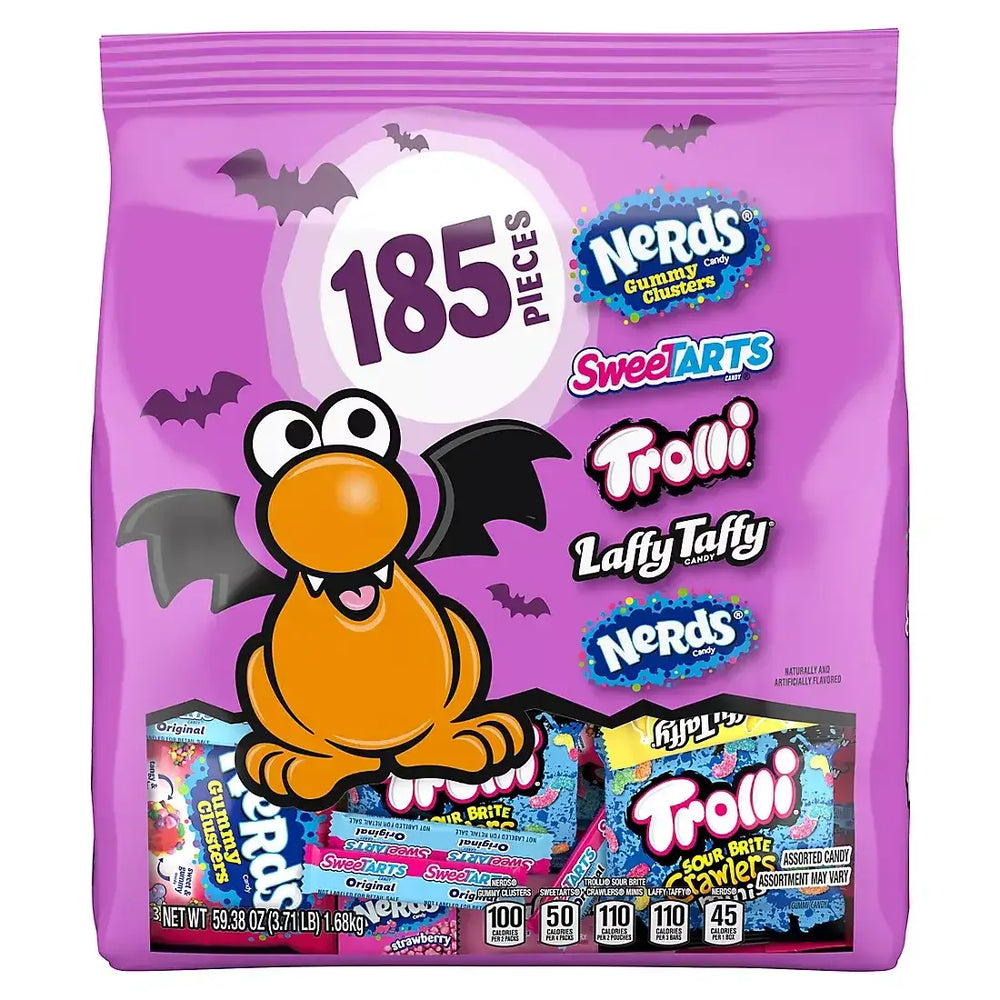 Nerds Gummy Clusters, Trolli, Sweetarts & More Halloween Variety, 185 ct. - USA MEGA SHOP