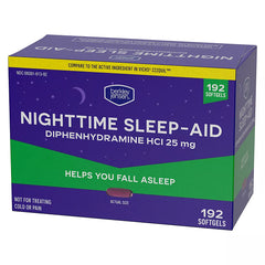 Berkley Jensen 25mg Diphenhydramine Hydrochloride Softgels, 192 ct.