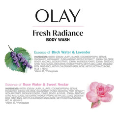 Olay Fresh Radiance Body Wash, Essence of Birch Water & Lavender, Rose Water & Sweet Nectar, 35 fl. oz. - USA MEGA SHOP