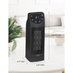BLACK+DECKER Oscillating Ceramic Desktop Heater with Remote, 1500W Space Heater and Fan Combo