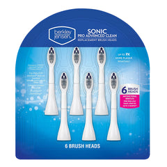 Berkley Jensen Sonic Pro Advanced Clean Replacement Toothbrush Set, 6 ct.