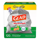 Glad ForceFlex MaxStrength Tall Kitchen Trash Bags - Gain Original with Febreze Freshness, 120 ct./13 gal. - USA MEGA SHOP