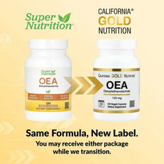 California Gold Nutrition, OEA Oleoylethanolamide, 125 mg, 120 Veggie Capsules