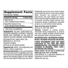 Member'S Mark Eye Health Softgels, Lutein 25 Mg and Zeaxanthin 5 Mg, 150 Ct.