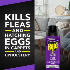 Raid Flea Killer Plus Carpet & Room Spray, Bug Spray Kills Fleas & Flea Eggs, 16 oz - USA MEGA SHOP