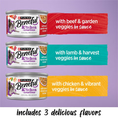 Purina Beneful Kitchen Creations With Beef, Chicken, or Lamb Wet Dog Food Variety Pack, 3 oz Cans