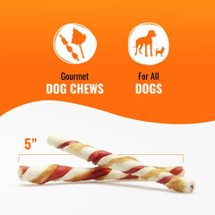 Good 'n' Fun Triple Flavor Twists, Rawhide Chews for All Dogs, 70 Count