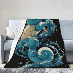 Squirtle Blanket, Soft Flannel Throw Cozy Flannel Blankets Travel Throw Blanket Super Soft Lightweight Bedding Lap Chair Sofa for Adults Kids Teens 40"X30"