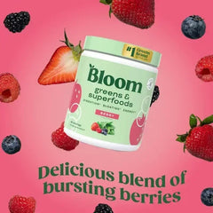 Bloom Nutrition Greens & Superfoods Powder, Berry (48 Servings, 9.2 Oz.)
