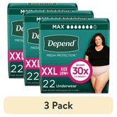 3pack-DependFreshProtectionIncontinenceUnderwearforWomen-AdultDiapers-XXL-22Count7-_1 - USA Mega Shop