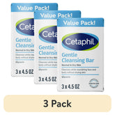 Cetaphil Gentle Cleansing Bar value pack, 3-count boxes with blue and green labels