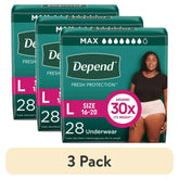 3pack_DependFreshProtectionIncontinenceUnderwearforWomen_AdultDiapers_L_28Count7 - USA Mega Shop