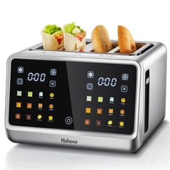 4 Slice Toaster, Touchscreen & Dual Independent Control Panel - USA MEGA SHOP