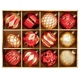 4 inch Reddish Gold Christmas Balls Ornaments 12 Pcs Shatterproof Christmas Ornaments Set Large Silver Ornaments for Christmas Tree Halloween Holiday Party