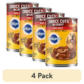 (4 pack) Pedigree Choice Cuts In Gravy With Beef Adult Canned Soft Wet Dog Food, 22 Oz. Can - USA MEGA SHOP