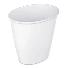 (4 pack) Sterilite Small Bathroom Trash Can, 1.5 Gallon Plastic Garbage Bucket Bin with No Lid, White - USA MEGA SHOP