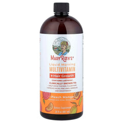 MaryRuth's, Liquid Morning Multivitamin + Hair Growth, Peach Mango, 30 fl oz (887 ml) - USA MEGA SHOP
