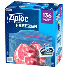 Ziploc Seal Top Freezer Bag, Gallon, 136-count - USA MEGA SHOP