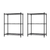 TRINITY 3-tier Modular Wire Shelving Rack 23" x 13" x 30", 2-pack - USA MEGA SHOP