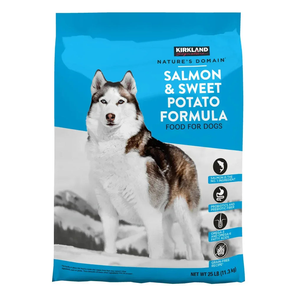 Kirkland Signature Nature's Domain Salmon and Sweet Potato Formula Dog Food, 25 lbs - USA MEGA SHOP