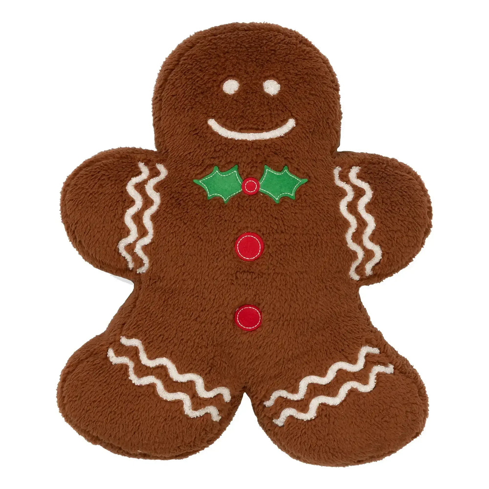 Holiday Decorative Pillow, Gingerbread - USA MEGA SHOP