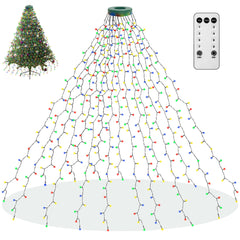 400 LED Christmas Tree Lights, Christmas Lights with 8 Light Modes & Memory Function, 6.6FT x 16 String Lights with Timing Function & Remote Control for Christmas Ornaments - Multicolor