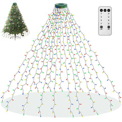 400 LED Christmas Tree Lights, Christmas Lights with 8 Light Modes & Memory Function, 6.6FT x 16 String Lights with Timing Function & Remote Control for Christmas Ornaments - Multicolor - USA MEGA SHOP