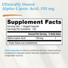 Doctor's Best, Alpha-Lipoic Acid 150, Veggie Caps