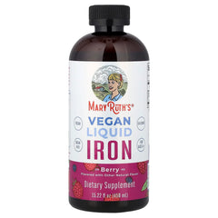 MaryRuth's, Vegan Liquid Iron, For Ages 4+, Berry, 15.22 fl oz (450 ml) - USA MEGA SHOP
