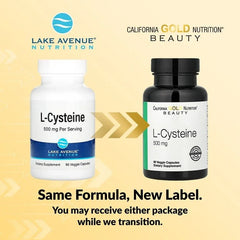 Lake Avenue Nutrition, L-Cysteine, 500 mg, 90 Veggie Capsules - USA MEGA SHOP