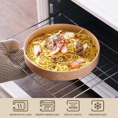 vancasso Pasta Bowls, Stoneware Salad Bowls Set of 4, Large Serving Bowls, Soup Bowls White