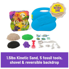 Kinetic Sand, T-Rex Dig Set with 1.5lbs Play Sand & Tools