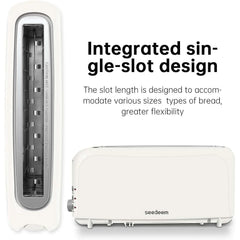 2-Slice Slim Toaster, 6 Shade Settings with Cancel, Reheat & Defrost, 10" Long Slot, Auto Shut off, Removable Crumb Tray, Black - USA MEGA SHOP