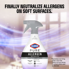 Clorox PURE Allergen Neutralizer Fabric and Carpet Spray, Nighttime Calm, 26 fl. oz. Spray Bottle