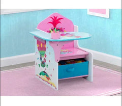 Delta Children Trolls World Tour Chair Desk with Storage Bin