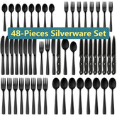 48-Piece-Matte-Black-Silverware-Set-with-Steak-Knives-Black-Flatware-Set-for-8-Stainless-Steel-Tableware-Cutlery-Set-Utensil-Sets-for-Kitchen.a57a_64b03e51-e29b-451c-b02e-43908a01d9e8 - USA Mega Shop