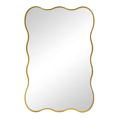 Mainstays 24x36 Gold Framed Large Wall Mirror for Bathroom or Living Room