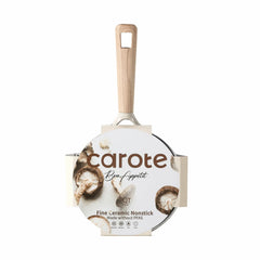 Carote Healthy Ceramic NonStick Saucepan with Induction 7" Non-Toxic Sauce Pan With Lid Cover, Bon Appetit, Taupe, 2QT