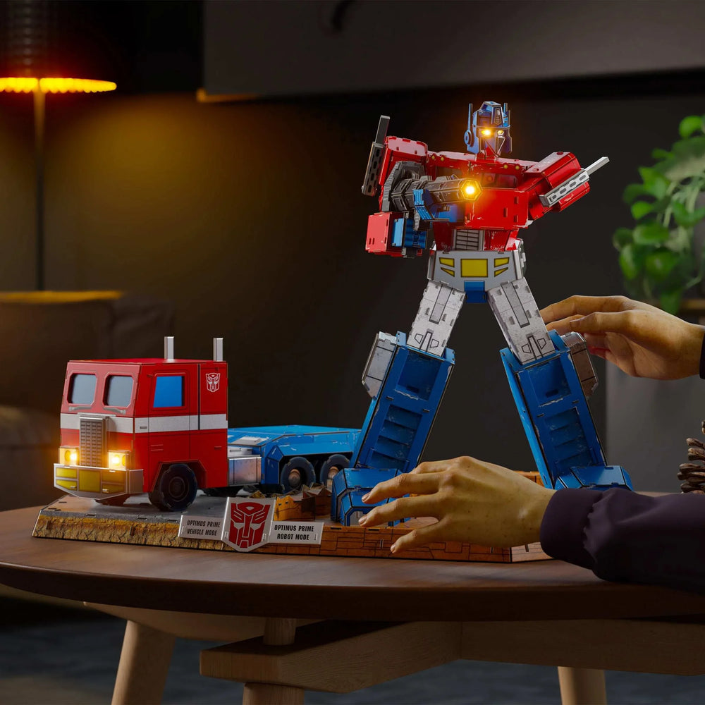 4D Build: Transformers Optimus Prime & Truck 3D Model Kit Puzzle - USA MEGA SHOP