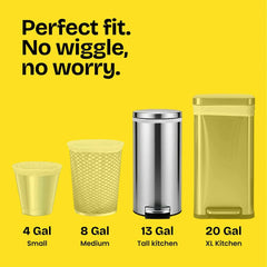 Glad ForceFlex Tall Kitchen Drawstring Trash Bags, 13 Gallon, Fragrance Free, 40 Count