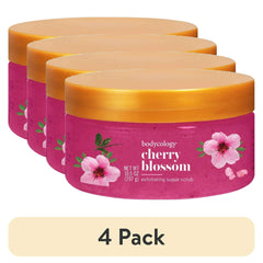 (4 pack) Bodycology Cherry Blossom Exfoliating Sugar Scrub 10.5 oz